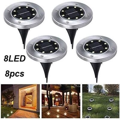 Cellfast Lumière Solaire Extérieure 8 Pcs Led Lumière Solaire Décoration De Jardin Éclairage Étanche Ip65 - Publicité Cellfast Lumière Solaire Extérieure 8 Pcs Led Lumière Solaire Décoration De Jardin Éclairage Étanche Ip65 - Publicité