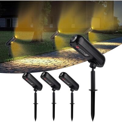 SANS MARQUE Lot De 4 Spot Solaire 3000k Lampe Solaire Exterieur Etanche Ip65 Projecteur Solaire Exterieur 2 Modes Eclairage Exterieur Solaire Luminaire Exterieur Solaire Pour Jardin Allée Chemin Cour - Publicité SANS MARQUE Lot De 4 Spot Solaire 3000k Lampe Solaire Exterieur Etanche Ip65 Projecteur Solaire Exterieur 2 Modes Eclairage Exterieur Solaire Luminaire Exterieur Solaire Pour Jardin Allée Chemin Cour - Publicité