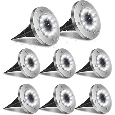 OEM Lumière Solaire Extérieur, 8pack 12led Luminaire Jardin Au Sol Eclairage 6000k Etanche Ip65 Lampe Solaire Spot Encastrable Pour Chemin Terrasse Cour Souterraine - Publicité OEM Lumière Solaire Extérieur, 8pack 12led Luminaire Jardin Au Sol Eclairage 6000k Etanche Ip65 Lampe Solaire Spot Encastrable Pour Chemin Terrasse Cour Souterraine - Publicité