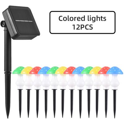 MOXIE 12 Lampes Champignon Solaires Led 8 Modes Ip65 Couleurs Jardin - Publicité MOXIE 12 Lampes Champignon Solaires Led 8 Modes Ip65 Couleurs Jardin - Publicité
