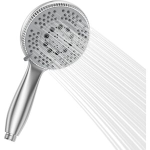 COOCHEER 5 Modes-douchette De Massage Haute Pression Avec Économie D'Eau-pommeau Douche Chrome 120mm Pour Salle De Bain-installation Facile Sans Outil, Argent - Publicité COOCHEER 5 Modes-douchette De Massage Haute Pression Avec Économie D'Eau-pommeau Douche Chrome 120mm Pour Salle De Bain-installation Facile Sans Outil, Argent - Publicité