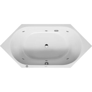 Duravit D-Code Baignoire à jets - 1900x900mm, 2 Repose-têtes, Hexagonale, Blanc - Publicité Duravit D-Code Baignoire à jets - 1900x900mm, 2 Repose-têtes, Hexagonale, Blanc - Publicité