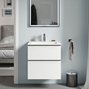 Bernstein - Meuble De Salle De Bain Avec Vasque Fonte Minérale, 2 Tiroirs Et Poignées Métal - 60x45,5x62cm (lxpxh) - Lavoa - Couleur Meuble, Lavabo Et Poignée : Blanc Mat, Anthracite Mat, Blanc Mat Av - Publicité Bernstein - Meuble De Salle De Bain Avec Vasque Fonte Minérale, 2 Tiroirs Et Poignées Métal - 60x45,5x62cm (lxpxh) - Lavoa - Couleur Meuble, Lavabo Et Poignée : Blanc Mat, Anthracite Mat, Blanc Mat Av - Publicité