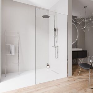 Bernstein - Paroi de douche italienne 100x220cm, verre nano 10mm, profilé mural inox chrome, sans profilé sol - EX102-2 1000mm, Sans profilé de sol - Publicité Bernstein - Paroi de douche italienne 100x220cm, verre nano 10mm, profilé mural inox chrome, sans profilé sol - EX102-2 1000mm, Sans profilé de sol - Publicité