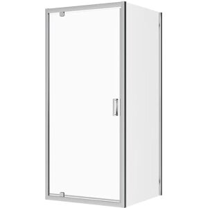 PARAMA Cabine De Douche 90x80 Cm Porte Battante D'Angle Et Paroi Fixe Profilés En Aluminium Chromé Verre Transparent 6mm H190 - Réversible Mod. Apulia - Publicité PARAMA Cabine De Douche 90x80 Cm Porte Battante D'Angle Et Paroi Fixe Profilés En Aluminium Chromé Verre Transparent 6mm H190 - Réversible Mod. Apulia - Publicité