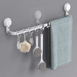 Porte-serviettes De Salle De Bain, Porte-serviettes Mural À Ventouse 64/36 Cm Sans Perçage, Barre À Serviettes Réutilisable Solide Et Ajustable Pour Salle De Bain Cuisine Hôtel, Blanc - Crea - Publicité Porte-serviettes De Salle De Bain, Porte-serviettes Mural À Ventouse 64/36 Cm Sans Perçage, Barre À Serviettes Réutilisable Solide Et Ajustable Pour Salle De Bain Cuisine Hôtel, Blanc - Crea - Publicité