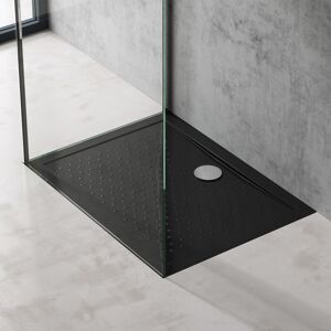 Doporro - Bac À Douche 75x120 Receveur De Douche Antiglisse Rectangulaire Noir Lucia02ar 75x120x4 +bonde Al01 - Publicité Doporro - Bac À Douche 75x120 Receveur De Douche Antiglisse Rectangulaire Noir Lucia02ar 75x120x4 +bonde Al01 - Publicité