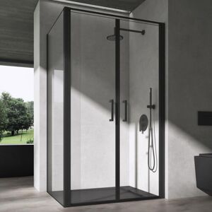 Cabine De Douche Rectangulaire 75x120x195cm Montage Réversible Paroi De Douche Noir Porte Pivotante En Verre Transparent De 8mm Traitement Nano Anti-calaire Design Ravenna66k - Doporro - Publicité Cabine De Douche Rectangulaire 75x120x195cm Montage Réversible Paroi De Douche Noir Porte Pivotante En Verre Transparent De 8mm Traitement Nano Anti-calaire Design Ravenna66k - Doporro - Publicité