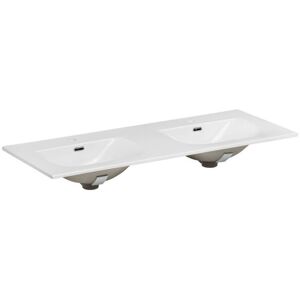 Ac-deco - Double vasque en céramique Sky - 121 x 46 x 17 cm - Blanc - Livraison gratuite - Publicité Ac-deco - Double vasque en céramique Sky - 121 x 46 x 17 cm - Blanc - Livraison gratuite - Publicité