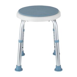 Siège de douche réglable en hauteur tabouret de douche ergonomique pieds antidérapants charge alu hdpe blanc max. 136 Kg - bleu - Einfeben - Publicité