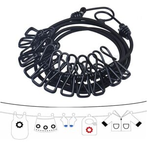 TONCHEAN Élastique De Voyage Étendoir, Portable Antidérapant Corde À Linge, Coupe-vent Corde À Linge, Réglable Colliers De Serrage Cintre, Extensible Rétractable Séchoir À Linge, D'Intérieur Et D'Extérieur, 12 - Publicité TONCHEAN Élastique De Voyage Étendoir, Portable Antidérapant Corde À Linge, Coupe-vent Corde À Linge, Réglable Colliers De Serrage Cintre, Extensible Rétractable Séchoir À Linge, D'Intérieur Et D'Extérieur, 12 - Publicité