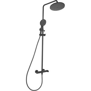 BELIANI Ensemble de Douche avec Mitigeur Moderne en Laiton à 3 Fonctions Pluie Suspension Murale Noir Catamarca - Publicité BELIANI Ensemble de Douche avec Mitigeur Moderne en Laiton à 3 Fonctions Pluie Suspension Murale Noir Catamarca - Publicité