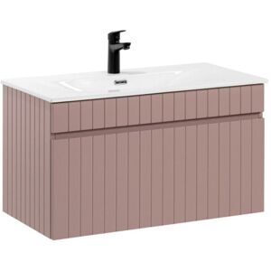 AC-DECO Ensemble meuble vasque à encastrer - 80 cm - Emblematic Rose - Livraison gratuite - Publicité AC-DECO Ensemble meuble vasque à encastrer - 80 cm - Emblematic Rose - Livraison gratuite - Publicité