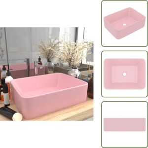 Vidaxl - Lavabo De Luxe Rose Mat 41x30x12 Cm Céramique - Lavabo - Lavabo Céramique - Lavabo Rectangle - Lavabo Rose - Meuble Salle De Bain - Publicité Vidaxl - Lavabo De Luxe Rose Mat 41x30x12 Cm Céramique - Lavabo - Lavabo Céramique - Lavabo Rectangle - Lavabo Rose - Meuble Salle De Bain - Publicité