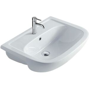 CAESAROO Lavabo universel semi-encastré 66x48 cm céramique Galassia Nemi Blanc - Publicité