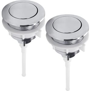 COOCHEER Lot De 2 Boutons Supérieurs Unipolaires, Double Bouton De Chasse D'Eau, Accessoire De Réservoir De Toilette, Interrupteur À Pression Unique À Pression Manuelle (38 Mm) - Publicité COOCHEER Lot De 2 Boutons Supérieurs Unipolaires, Double Bouton De Chasse D'Eau, Accessoire De Réservoir De Toilette, Interrupteur À Pression Unique À Pression Manuelle (38 Mm) - Publicité