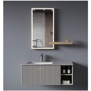 Lookshop - Meuble de salle de bain Gris Bombay - 100 cm - Publicité