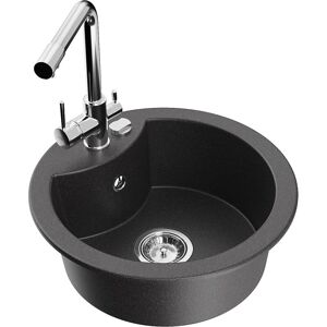 Mexen - Diego Évier De Cuisine En Granit 1 Bac Avec Robinet Duero, Noir Moucheté - 6512-76-671600-00 - Publicité Mexen - Diego Évier De Cuisine En Granit 1 Bac Avec Robinet Duero, Noir Moucheté - 6512-76-671600-00 - Publicité