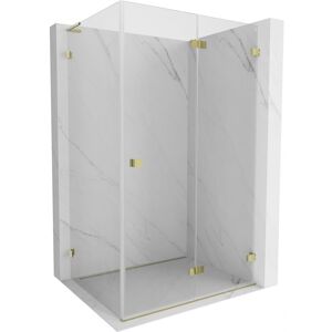 Mexen Lunar-f L Cabine De Douche Pliable Droite 85 X 80 Cm, Transparent, Or - 836l-085-080-50-00-p - Publicité Mexen Lunar-f L Cabine De Douche Pliable Droite 85 X 80 Cm, Transparent, Or - 836l-085-080-50-00-p - Publicité