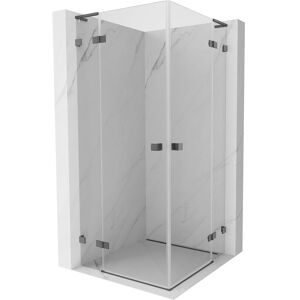Mexen Lunar L Duo Cabine De Douche Battante 85 X 85 Cm, Transparent, Gris Canon Brossé - 834l-085l-085p-66-00 - Publicité Mexen Lunar L Duo Cabine De Douche Battante 85 X 85 Cm, Transparent, Gris Canon Brossé - 834l-085l-085p-66-00 - Publicité