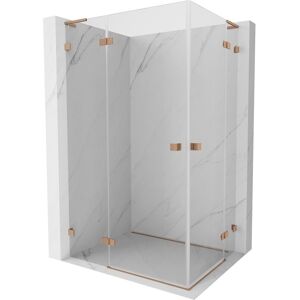 Mexen - Lunar L Duo Cabine De Douche Pivotante 105 X 85 Cm, Transparent, Cuivre Brossé - 834l-105l-085p-65-00 - Publicité Mexen - Lunar L Duo Cabine De Douche Pivotante 105 X 85 Cm, Transparent, Cuivre Brossé - 834l-105l-085p-65-00 - Publicité