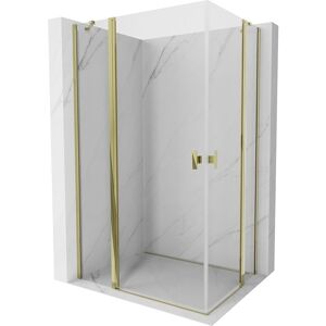 Mexen - Mist Duo Cabine De Douche Pivotante 85 X 80 Cm, Transparent, Doré - 8a4-085-080-50-00 - Publicité Mexen - Mist Duo Cabine De Douche Pivotante 85 X 80 Cm, Transparent, Doré - 8a4-085-080-50-00 - Publicité