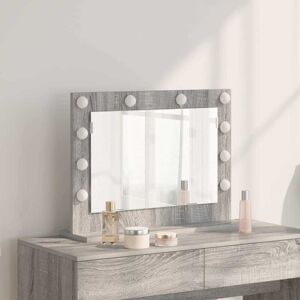 Vidaxl - Miroir De Vanité Avec Miroir Gris Sonoma 60 X 45 X 18 Cm - Publicité Vidaxl - Miroir De Vanité Avec Miroir Gris Sonoma 60 X 45 X 18 Cm - Publicité