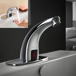 KINGSO Mitigeurs d'évier automatiques robinet robinet d'eau du robinet robinet mains libres infrarouge robinet d'eau robinet de bassin maison salle de bain accessoires Hasaki - Publicité