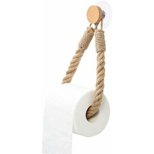 ULISEM Papier Toilette Auto Adhésif, Porte Serviette Corde de Chanvre Rétro, Support Papier Toilettes pour Salle de Bain et Cuisine - Marron - Publicité ULISEM Papier Toilette Auto Adhésif, Porte Serviette Corde de Chanvre Rétro, Support Papier Toilettes pour Salle de Bain et Cuisine - Marron - Publicité