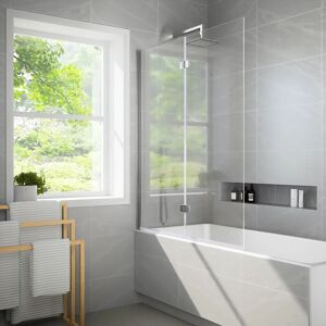 PARAMA Baignoire Murale Pliante 100 Cm Verre Transparent 6mm Avec Traitement Anti-calcaire - Réversible Mod. Magnolia - Publicité PARAMA Baignoire Murale Pliante 100 Cm Verre Transparent 6mm Avec Traitement Anti-calcaire - Réversible Mod. Magnolia - Publicité