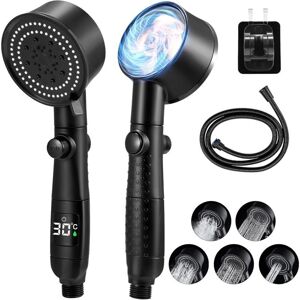 Debuns – Pommeau De Douche Haute Pression 5 Modes Réglables – Affichage Led Température – Tuyau Inox 1,5m – Anti-calcaire – Économie D'Eau - Publicité Debuns – Pommeau De Douche Haute Pression 5 Modes Réglables – Affichage Led Température – Tuyau Inox 1,5m – Anti-calcaire – Économie D'Eau - Publicité