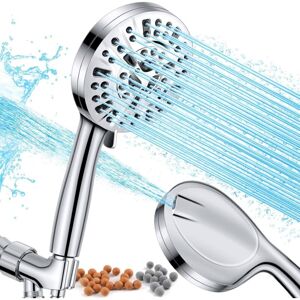 SJQKA Pommeau De Douche Portatif Filtré Haute Pression, 8 Modes De Pulvérisation, Combinaison De 2 Modes De Jet Pour Nettoyer Les Carreaux De Baignoire - Publicité SJQKA Pommeau De Douche Portatif Filtré Haute Pression, 8 Modes De Pulvérisation, Combinaison De 2 Modes De Jet Pour Nettoyer Les Carreaux De Baignoire - Publicité