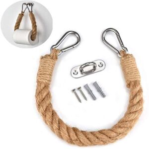 TUSERXLN Porte-papier Toilette,porte-serviette En Corde De Chanvre Industrielle Décoration Pour Toilette Salle De Bain Baignoire - Publicité TUSERXLN Porte-papier Toilette,porte-serviette En Corde De Chanvre Industrielle Décoration Pour Toilette Salle De Bain Baignoire - Publicité