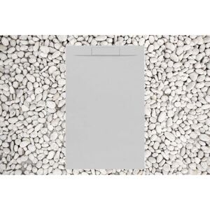 FRASCIO NEW TECNOLOGY Receveur De Douche 75x120 Cm Gris Perle Ligne Vulcano Plus En Résine Et Poudre De Marbre Avec Grille Latérale En Résine De Marbre - Frascio - Publicité FRASCIO NEW TECNOLOGY Receveur De Douche 75x120 Cm Gris Perle Ligne Vulcano Plus En Résine Et Poudre De Marbre Avec Grille Latérale En Résine De Marbre - Frascio - Publicité