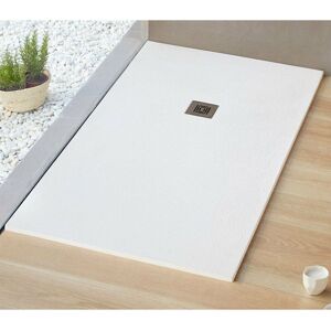 Sanycces - Receveur de douche 80 x 120 cm extra plat logic surface ardoisée rectangulaire blanc - Blanc - Publicité