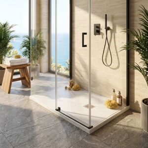 BB BUYBATH Receveur De Douche Basic Effet Pierre - Dimensions : 110x70 Cm - Publicité BB BUYBATH Receveur De Douche Basic Effet Pierre - Dimensions : 110x70 Cm - Publicité
