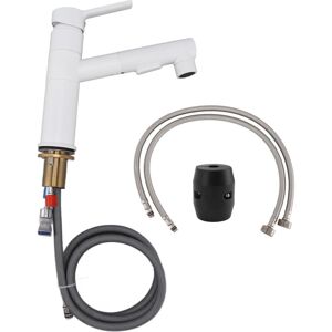 ALLAUVE Robinet De Cuivre Pour Évier Avec Pulvérisateur Rétractable, Rotation À 360°, Anti-fuite, À Une Seule Poignée Pour Salle De Bain Ou Buanderie - Publicité ALLAUVE Robinet De Cuivre Pour Évier Avec Pulvérisateur Rétractable, Rotation À 360°, Anti-fuite, À Une Seule Poignée Pour Salle De Bain Ou Buanderie - Publicité