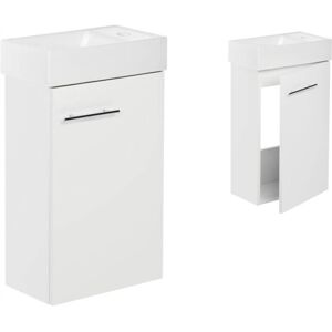 Stamar - Meuble De Salle De Bain 50 Slim - Blanc Brillant - Compact - Pratique Et Élégant - Publicité Stamar - Meuble De Salle De Bain 50 Slim - Blanc Brillant - Compact - Pratique Et Élégant - Publicité