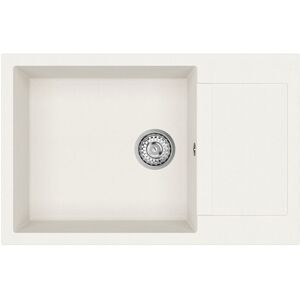 Swiss Aqua Technologies - 78x50 Cm Évier Avec Égouttoir Réversible En Granite, À Encastrer, Blanc (satsinkgqt105w) - Publicité Swiss Aqua Technologies - 78x50 Cm Évier Avec Égouttoir Réversible En Granite, À Encastrer, Blanc (satsinkgqt105w) - Publicité