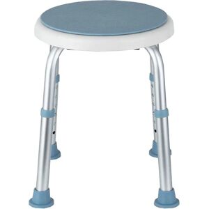 Vingo - Tabouret de douche Siège de douche réglable en hauteur jusqu'à 136 kg tabouret de salle de bain - Rotatif à 360°, rond antidérapant - bleu - Publicité