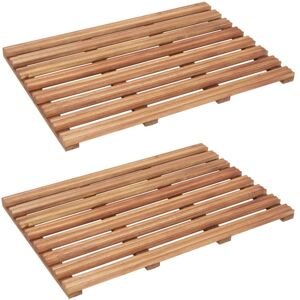 MAISON CHIC Tapis De Salle De Bain-descendant De Bain 2 Pcs Bois D'Acacia Massif 56x37 Cm 381041 - Publicité MAISON CHIC Tapis De Salle De Bain-descendant De Bain 2 Pcs Bois D'Acacia Massif 56x37 Cm 381041 - Publicité