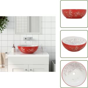 VIDAXL The Living Store Vasque À Poser Blanc Et Rouge Rond Φ41x14 Cm Céramique - Lavabo Design - Lavabo Céramique - Lavabo Suspendu - Évier Salle De Bain - Meuble Salle De Bain - Publicité VIDAXL The Living Store Vasque À Poser Blanc Et Rouge Rond Φ41x14 Cm Céramique - Lavabo Design - Lavabo Céramique - Lavabo Suspendu - Évier Salle De Bain - Meuble Salle De Bain - Publicité