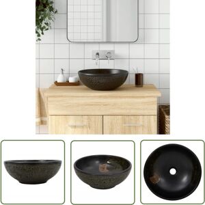 VIDAXL The Living Store - Vasque À Poser Noir Rond Φ41x14 Cm Céramique - Lavabo Suspendu - Lavabo Design - Lavabo Céramique - Évier Salle De Bain - Meuble Salle De Bain - Publicité VIDAXL The Living Store - Vasque À Poser Noir Rond Φ41x14 Cm Céramique - Lavabo Suspendu - Lavabo Design - Lavabo Céramique - Évier Salle De Bain - Meuble Salle De Bain - Publicité