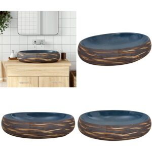 Vidaxl - Vasque À Poser Marron Et Bleu Ovale 59x40x15 Cm Céramique - Lavabo Design - Lavabo Céramique - Lavabo Suspendu - Évier Salle De Bain - Meuble Salle De Bain - Home & Living - Publicité Vidaxl - Vasque À Poser Marron Et Bleu Ovale 59x40x15 Cm Céramique - Lavabo Design - Lavabo Céramique - Lavabo Suspendu - Évier Salle De Bain - Meuble Salle De Bain - Home & Living - Publicité