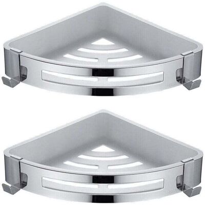 OEM Triangle,2 Pièces Etagère De Douche D'Angle, Serviteur De Douche Sans Percage, , Xu,antirouille Destiné À Panier Rangement Douche Accessoire Salle De Bain Porte Savon Shampooing --crezuo - Publicité OEM Triangle,2 Pièces Etagère De Douche D'Angle, Serviteur De Douche Sans Percage, , Xu,antirouille Destiné À Panier Rangement Douche Accessoire Salle De Bain Porte Savon Shampooing --crezuo - Publicité