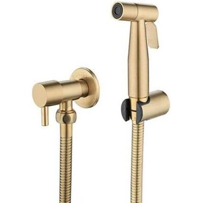 ABYSSE Douchette De Bidet En Acier Inoxydable, Kit De Douchette De Bidet, Douchette De Robinet Shattaf (doré) - Publicité ABYSSE Douchette De Bidet En Acier Inoxydable, Kit De Douchette De Bidet, Douchette De Robinet Shattaf (doré) - Publicité