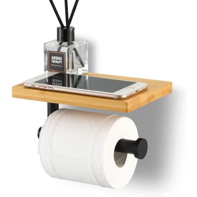 PELTOR Porte Papier Toilette Avec Etagère Bambou Salle De Bain Porte Rouleau En Pas De Coups Acier Inoxydable Support Mural Noir Mat, Bph220ba-bk (pas De Coup De Poing)-ineasicer - Publicité PELTOR Porte Papier Toilette Avec Etagère Bambou Salle De Bain Porte Rouleau En Pas De Coups Acier Inoxydable Support Mural Noir Mat, Bph220ba-bk (pas De Coup De Poing)-ineasicer - Publicité