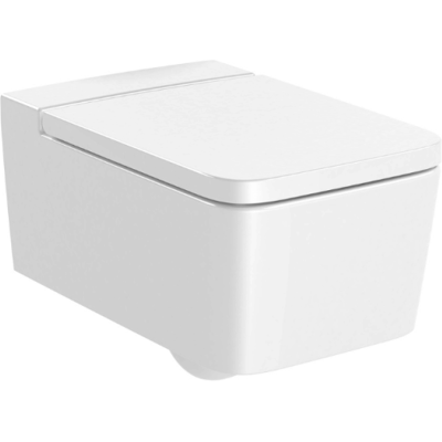 Cuvette Wc Suspendu Sans Bride Roca Inspira Square Blanc Brillant Avec Abattant Frein De Chute - Publicité Cuvette Wc Suspendu Sans Bride Roca Inspira Square Blanc Brillant Avec Abattant Frein De Chute - Publicité