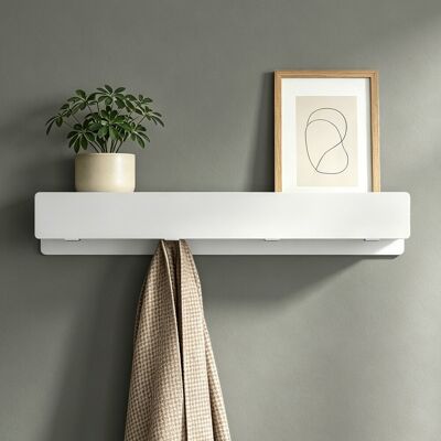 Mai & Mai Étagère Murale De Rangement En Acier Carbone Porte-serviettes Au Mur Support Rangement À Poser À Susprendre Avec Crochets Cachés Pour Salle De Bain Cuisine Blanc Sablé 400×80×65 Mm Stalo-11 - Publicité Mai & Mai Étagère Murale De Rangement En Acier Carbone Porte-serviettes Au Mur Support Rangement À Poser À Susprendre Avec Crochets Cachés Pour Salle De Bain Cuisine Blanc Sablé 400×80×65 Mm Stalo-11 - Publicité