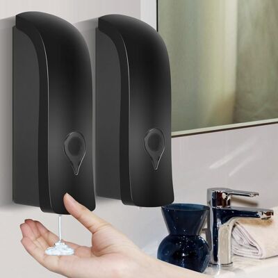 GRASSLIN 2 Distributeur Savon Mural, 300ml Plastique Abs, Fixation Adhésive Ou Vis, Pour Salle De Bain Cuisine Toilettes - Publicité GRASSLIN 2 Distributeur Savon Mural, 300ml Plastique Abs, Fixation Adhésive Ou Vis, Pour Salle De Bain Cuisine Toilettes - Publicité
